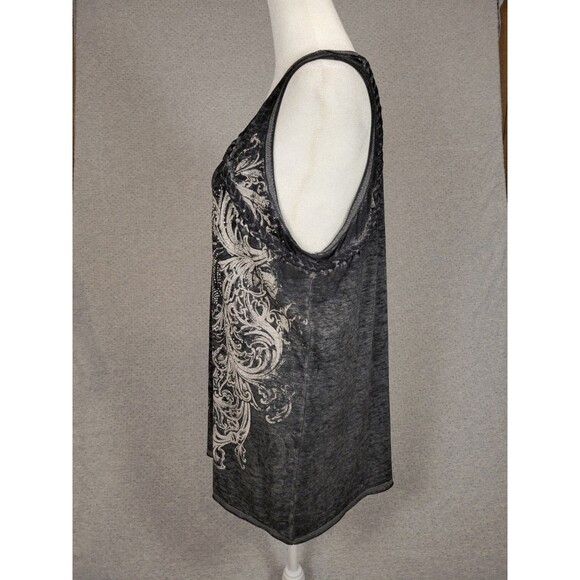 Y2K Style Semi Sheer Burnout Long Tank Top Womens XL Indie Festival By Maurices - Picture 6 of 13
